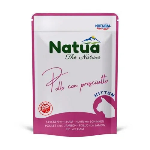 Natua Cat Natural Kitten Pollo Prosciutto Jelly 70g Busta Natua Cat Natural Kitten Pollo Prosciutto Jelly 70g Busta